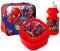 Just Character 3 Piece Lunch Bag with Sandwich Lunch Box and Water Bottle with Different Cartoon Characters (Spiderman)