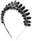 Bubbmi Schwarzes rohes Kristall-Tiara-Kronen-Stirnband, natürlicher Quarz, Mondgöttin, Hexe, Kopfschmuck für Wicca, Cosplay, Party, Kopfbedeckung