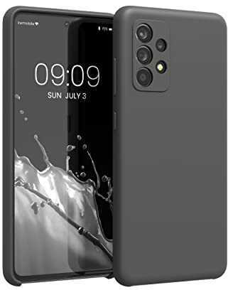 kwmobile Hülle kompatibel mit Samsung Galaxy A52 / A52 5G / A52s 5G Hülle - Silikon Handy Case - Handyhülle weiche Oberfläche - kabelloses Laden - Schwarz matt