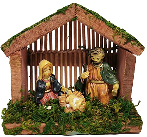 theener Miniatur Weihnachtskrippe Krippe Weihnachten Christkind Jesus Heilige Nacht Deko