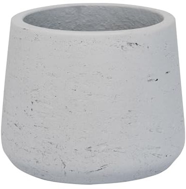 Pottery Pots Maceta, Fibra de Vidrio de Arcilla, Blanco Lavado