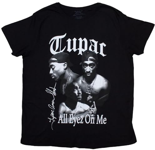 Tupac T Shirt 2Pac All Eyez On Me Logo New Official Womens Black, Black, 4XL