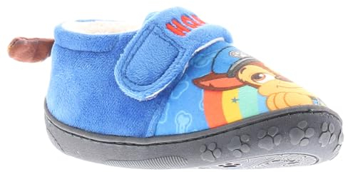 PAW PATROL, Jungen oder Mädchen, Hausschuhe für Kinder mit Klettverschluss, Blau, Größe 7 UK, 24 EU