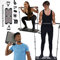 EVO Gym - Portable Home Gym Strength Training Equipment, at Home Gym | All in One Gym - 6 Resistance Bands, Base Holds Gym Bar & Handles for Travel | Portable Gym & Home Exercise Equipment | 120LBS