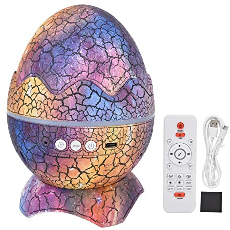 SYH&AQYE Star Projector, Dinosaur Eggs Galaxy Projector, Bluetooth Nebula LED Star Light Projector for Bedroom Home Ceiling Decor Party, Remote Control Night Lamp with White Noise for Kids Adults