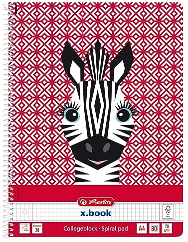 Spiralblock A4 Cute Animals 80 Blatt Lineatur 28 Motiv Zebra