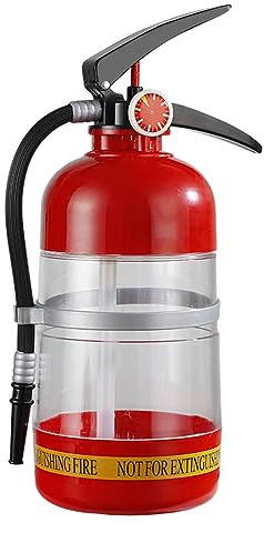 LYEAA Dispensador de Bebidas con Forma de extintor Creativo, Dispensador de Bebidas de Vino de 1,5 l, acrílico de Gran Capacidad para Bebidas espirituosas de Vino, Cerveza, Licores