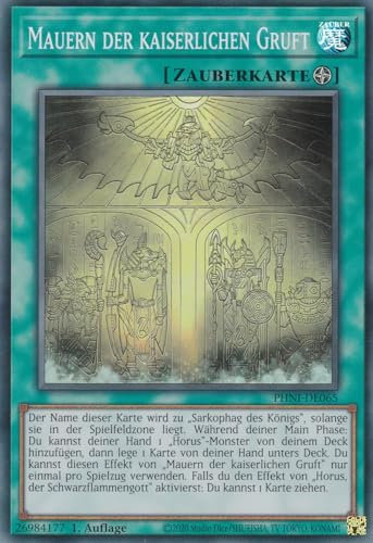 PHNI-DE065 - Mauern der Kaiserlichen Gruft - Super Rare - 1. Auflage - DEUTSCH - Phantom Nightmare - mit LMS Trading Fieldcenter-Karte Yugioh