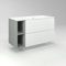 Diventa Modello Diva Star, Mobile Bagno sospeso 100cm con 2 cassetti spaziosi, 2 vani a giorno e lavabo dal design moderno, colore bianco e grigio