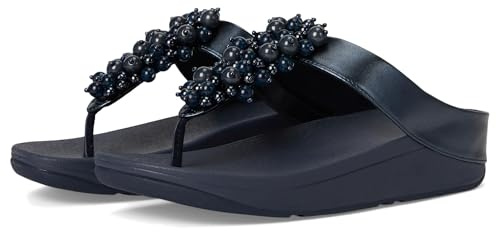 Fitflop Fino Damen-Sandalen mit Kugel-Perlen, navy, 36 EU