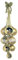 Krebs Glas Lauscha - Weihnachtsdekoration aus Glas - Glaskugel Gehänge - Ideal um Fenster oder Türen zu schmücken- Farbe: Gold - Größe: ca. 5-8 cm