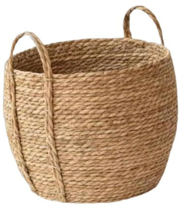 JISADER Cesto Portavasi in Fibra Naturale per Spazi Interni Ed Esterni, 25cmx25cmx23cm