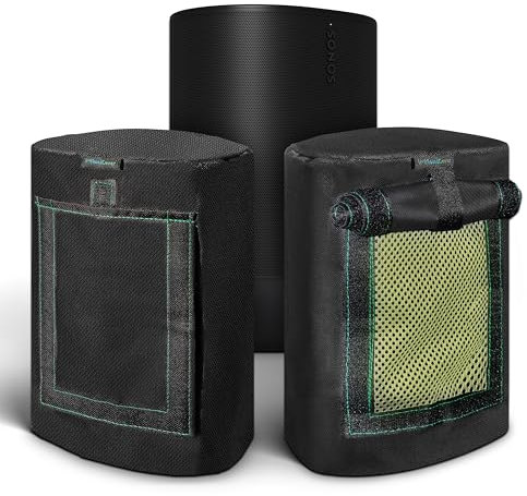 Schwarze 600D wetterfeste Lautsprecherabdeckung, passgenau, für Sonos Move Bluetooth-Lautsprecher mit SoundFlap