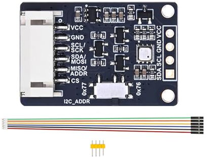 BME680 Environmental Sensor Module – Temperature, Humidity, Pressure & Gas Detection, I2C/SPI, 3.3V/5V Compatible, for Raspberry Pi, Arduino, Pico, ESP32, IoT & Smart Home Projects