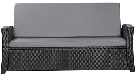 Setgarden® Bankauflage Polyrattan Gartenbank Sitzauflage, Bequeme Sitzauflagen für Gartenbänke – perfekte Auflagen für Ihr Gartensofa oder Ihre Hollywoodschaukel (Hellgrau, 110x60x50 cm)