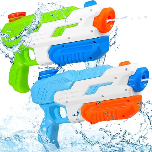 2 Pack Water Gun Toy for Kids Adults,1200ml Powerful Water Blaster Pistols,Summer Soaker Squirt Guns with 30ft Range,Outdoor Water Pistol Toy for Swimming Pool Yard Lawn Beach