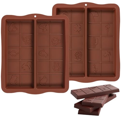 Moule Tablette Chocolat Dubai,2 Pièces Antiadhésif Moule Chocolat Dubai, Moule Silicone Tablette Cho-colat pour DIY Choco-lat Pralines Bonbons