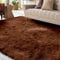 XSIVOD Flauschig Hochflor Teppich Braun, Waschbarer Teppich 120x160 Wohnzimmer Anti Rutsch Extra Große Teppiche Schlafzimmer Weich Moderne Teppiche Matte Teppichen für Kinderzimmer