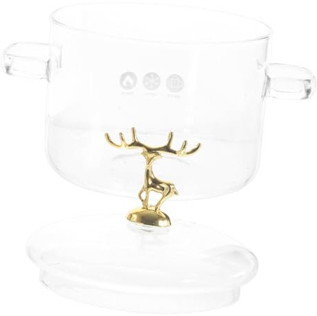 GRIRIW Glastopf Aus Borosilikatglas Mit Deckel Für Suppen Nudeln Und Kochen Hitzebeständig Und Langlebig Für Küche