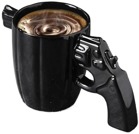 Ceramic Coffee Mug 330ml Novelty Revolver Gun Mug 4x6.7 Tea Coffee Milk Unique Coffee Mugs Cool Gifts for Women, Men, Friend, Home Decor