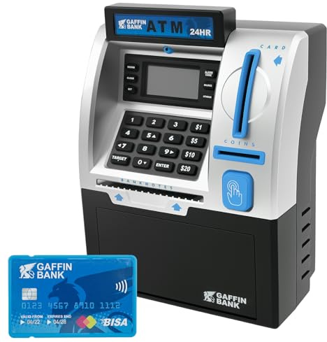 harupink Geldautomat Spardose,Spardose Kinder,Elektronische Spardose mit Passworteingabe,LCD Anzeige zeigen Kontostand,Prima Geschenkidee zu Geburtstag,Einschulung und Anderen Anlässen