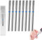 8Pcs Nail Drill Bits Cuticle Clean Set Silver Cuticle Drill Bit Flat Head Electric Nail File Bits for Quick Nail Cuticle Dead Skin Removal Home DIY Nail Practical Tools Accessories