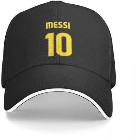 UIOPPIOS Klassischer Fußball Messi Fußball Golf Kappe Unisex Stil Snapback Hut Tägliche Aktivitäten Hüte Kappe