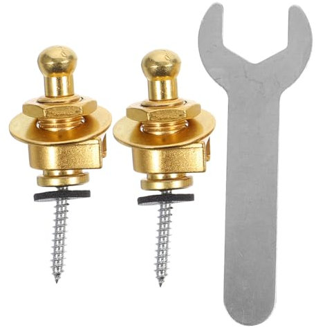 LRXIYODE 2 pezzi Ganci per Tracolla Chitarra Metallo da Pz con Chiave per Installazione Facile Sicurezza e Stabilità per Acustiche e Design Elegante e Resistente Compatibili con La Maggior