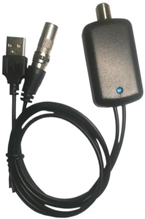 Amplificador De Antena TV 25 DB, Adaptador Señal Digital Con Fuente Alimentación USB For Sintonizador HDTV, Alta Ganancia, Bajo Ruido, DVB-T2 Cobertura más amplia