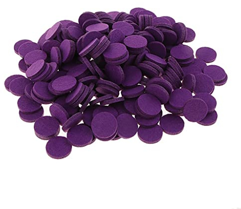 DuskHaven 200 Stück Ersatzpads für Ätherische Öle Diffusor Aromatherapie Filzeinsatz Waschbar Absorbierend Nachfüllbar für Lüftungsschmuck Halsketten Diffusorar, lila