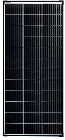 enjoy solar® Panneau Solaire Monocristallin 130W 12V PERC, cellules 166mm, 10 Busbars, idéal pour camping-car, balcon, abris de jardin, bateau