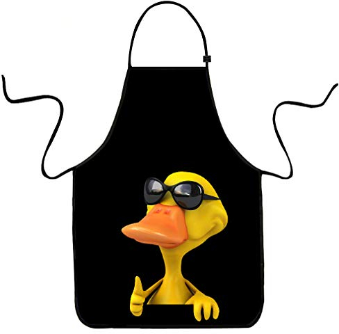 VIPbuy Kochschürze Küchenschürze Grillschürze schwarze lustige Schürze Damen Männer Herren Erwachsene Ehepaar Ente Schürze waschbar schwarz