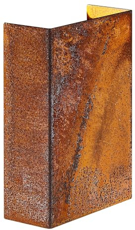 Nordlux Fold 10 LED-Wandleuchte – Rostoptik (Corten), 2x3,75 W, 400 lm, 3000 K, IP54, 15 cm – für Außenbereich, Terrasse & Eingangsbereich