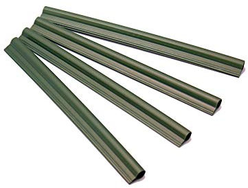 HaGa® Lot de 50 baguettes de finition pour bandes brise-vue en polyéthylène vert - Clips de fixation
