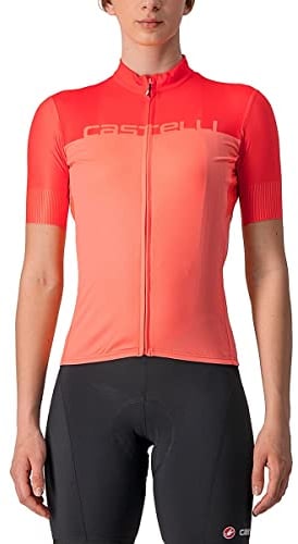 CASTELLI Damen Velocissima Jrs Sweatshirt, Korallenblitz/Brilliant Pink, XL EU