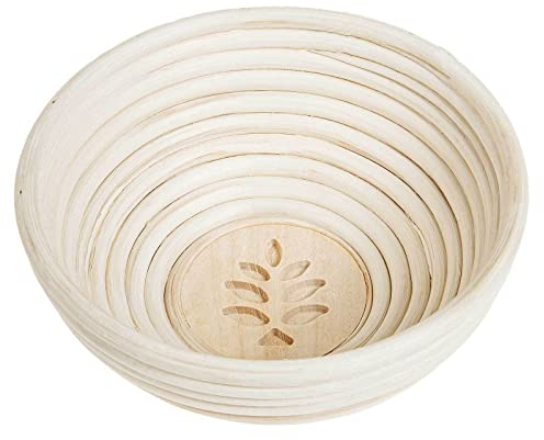 SIDCO Gärkorb Gärkörbchen Brotteig Gärkörbe Brotform Motiv Peddigrohr Holzboden Ähre 0,5 kg