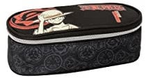 One Piece Comix Animal Line Oval Pencil Case, Ideal for Storing Stationery, with Internal Divider with Elastic Loops and Zip Closure, 22 x 7 H x 9.5 cm