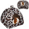 Kuschelsack Meerschweinchen Höhle Waschbar Kaninchen Kuschelhöhle Winter Gemütliches Kleintierbetten für Zwergkaninchen (Leopardenmuster)