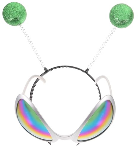 Lurrose Haarreif Mit Kreativer Brille Für Kostümparty Und Festival Hair Band Kopfschmuck Für Fasching Karneval Mottoparty Cosplay Accessoire