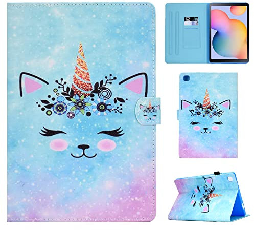 Vaitasy Funda para Samsung Galaxy Tab A 10.1 Pulgadas 2019 (SM-T510/ SM-T515), Soporte Múltiple Ángulo con Ranura para bolígrafo Cover para Galaxy Tab A 10.1 2019 - Unicornio