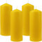 Bestgoodies Wachskerzen (4er Pack) Gelb Stumpenkerzen Ø6cm x 13,5cm - Kerze in vielen Farben, Lange Brenndauer - Hergestellt in EU - Kerzen Blockkerzen