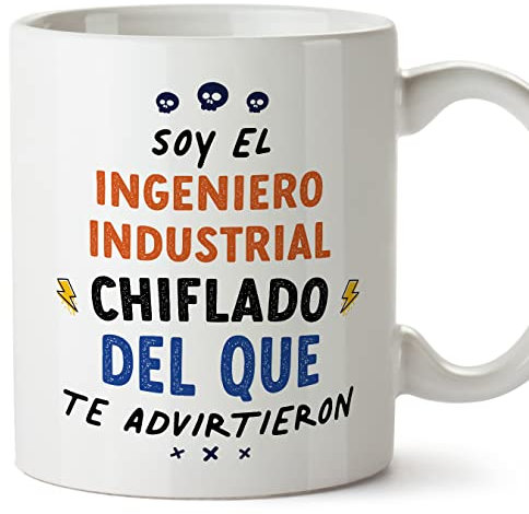 MUGFFINS Tazas para INGENIERO INDUSTRIAL hombre - En Español - Todos te advirtieron - 11 oz / 330 ml - Regalo original y divertido