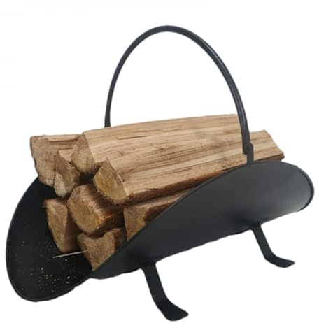 Grindi - Kaminholzregal Kaminholzständer Brennholzregal Holzaufbewahrung - Igi, 48x33x34 - Holzkorb für Kaminholz & Holzlager, Holzunterstand für innen und außen