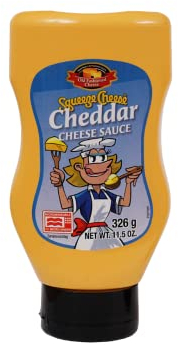 Old Fashioned Foods Cheese Cheddar Squeeze Cheese, microwaveable, Cheddar Käsesauce, 326g