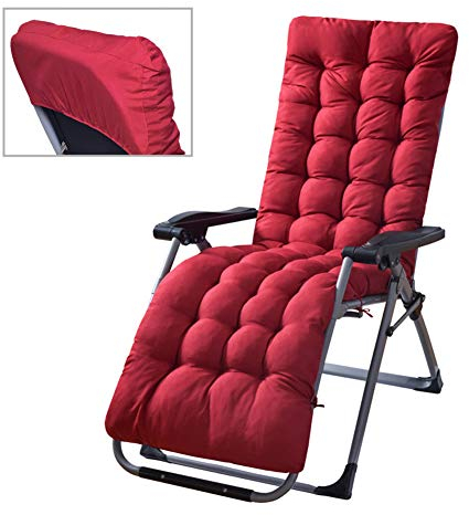 Atyhao Gartenstuhlkissen, dick, Ersatzkissen für Gartenliege, einzelnes Kissen für Liegestuhl, Gartenliege, Außenbereich (Bordeaux)