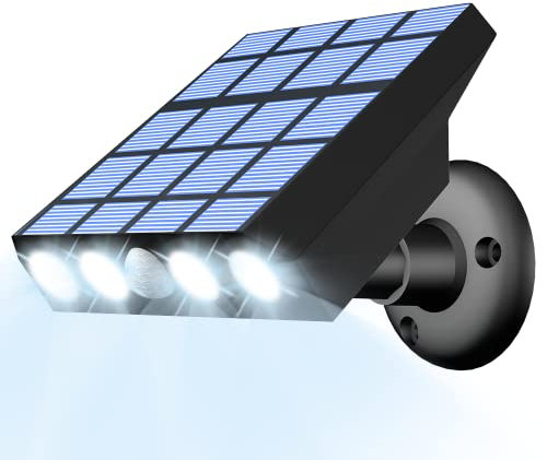 Rosnek Solarlampen für Außen mit Bewegungsmelder,3 Sensormodi,IP65 Wasserdichte,270°Beleuchtungswinkel,360° Verstellbar,Solar Wandleuchte Aussen Solarleuchten Kein Kabel für Camping