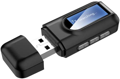 Vesaneae Adaptadores de Bluetooth, Adaptador Bluetooth para PC, Bluetooth USB Dongle, Transmisor y Receptor, Bluetooth Compatible con Windows 7/8/8.1/10/11, Cable Auxiliar Digital de 3.5 mm para TV