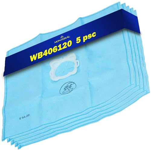 5 Pièces Sac Aspirateur WB406120 pour Rowenta Sacs Aspirateur En Microfibre Garantie de 10 Ans - MONTERAL