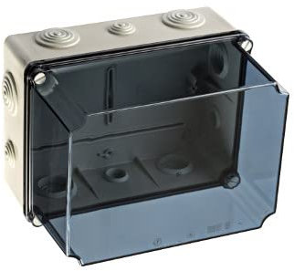 IP65 Aufputz Feuchtraum Abzweigkasten Verteilerkasten Abzweigdose Verteilerdose (241x180x175mm transparent)