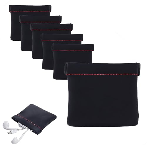6 Stück Kopfhörer Aufbewahrungstasche, Ohrhörer Aufbewahrungs Taschen, Headset Aufbewahrungstasche, Ohrhörer Tasche, Kopfhörer Tragetasche, für Kopfhörer, Ohrhörer, Bluetooth Headset
